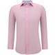 Langärmelige Herrenhemden - Einfarbige Bluse Slim Fit - Pink