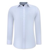 Gentile Bellini Neat Hemden für Männer - Slim Fit Bluse Stretch - Weiß