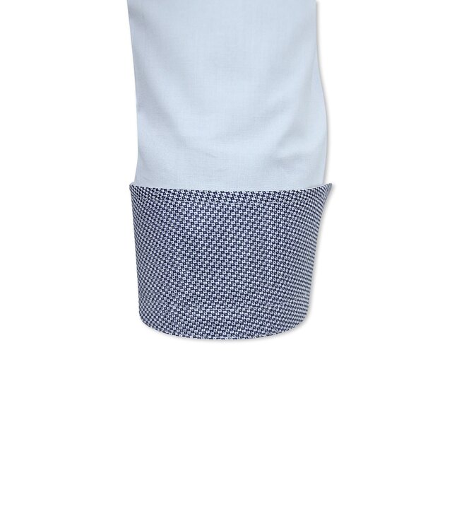 Gentile Bellini Neat Hemden für Männer - Slim Fit Bluse Stretch - Weiß