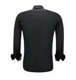 Gentile Bellini Business Hemd für Männer - Slim Fit Bluse Stretch - Schwarz