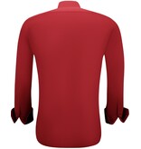 Gentile Bellini Herren Business Baumwollhemd - Slim Fit Bluse Stretch -Rot Gentile Bellini Herren Business Baumwollhemd - Slim Fit Bluse Stretch -Rot