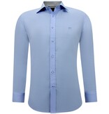 Gentile Bellini Business Herrenhemden Langarm - Slim Fit Bluse Stretch - Blau Gentile Bellini Business Herrenhemden Langarm - Slim Fit Bluse Stretch - Blau