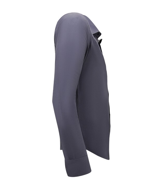 Gentile Bellini Ordentliche Business Uni Hemden – Slim-Fit-Blusen-Stretch – Grau