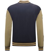 Enos Übergroße Letterman-Jacke für Männer - 8633 - Navy