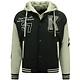 Herren Oversized College Jacken mit Kapuze - 8630 - Schwarz