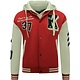 Oversized College Jacke Männer mit Kapuze - 8630 - Rot