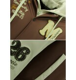 Enos Baseballjacke mit Kapuze in Übergröße -8632- Braun Enos Baseballjacke mit Kapuze in Übergröße -8632- Braun