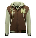 Enos Baseballjacke mit Kapuze in Übergröße -8632- Braun Enos Baseballjacke mit Kapuze in Übergröße -8632- Braun