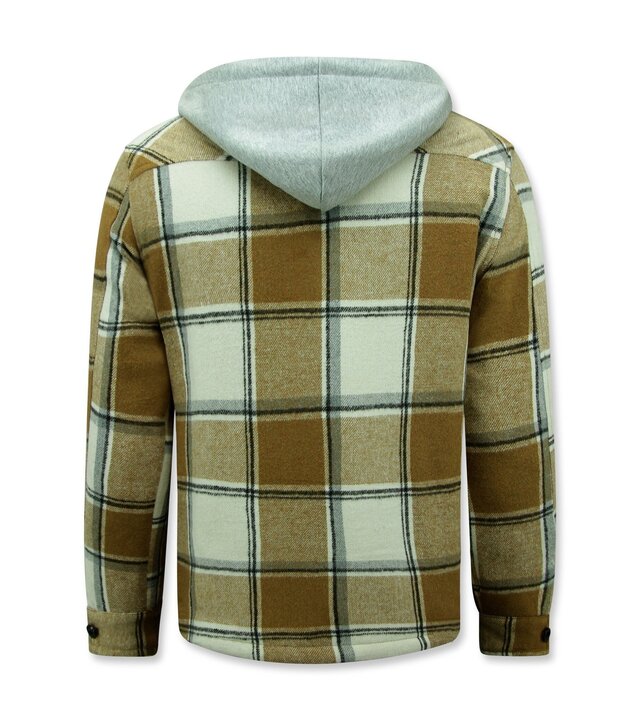 Enos Lumber Jacket Herren mit Kapuze -7969 - Braun