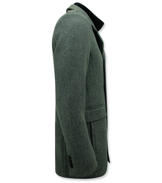 Enos Klassischer Mantel mit Halbtaillierung für Männer - 805 - Grau