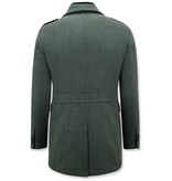 Enos Klassischer Mantel mit Halbtaillierung für Männer - 805 - Grau