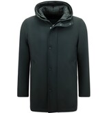 Enos Designer Parkas für Männer - Zweiteilige Jacke -8518 - Schwarz