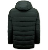 Enos Designer Parkas für Männer - Zweiteilige Jacke -8518 - Schwarz