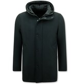 Enos Designer Parkas für Männer - Zweiteilige Jacke -8518 - Schwarz