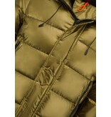 Enos Goldfarbene Herren-Pufferjacke mit Kapuze Enos Goldfarbene Herren-Pufferjacke mit Kapuze