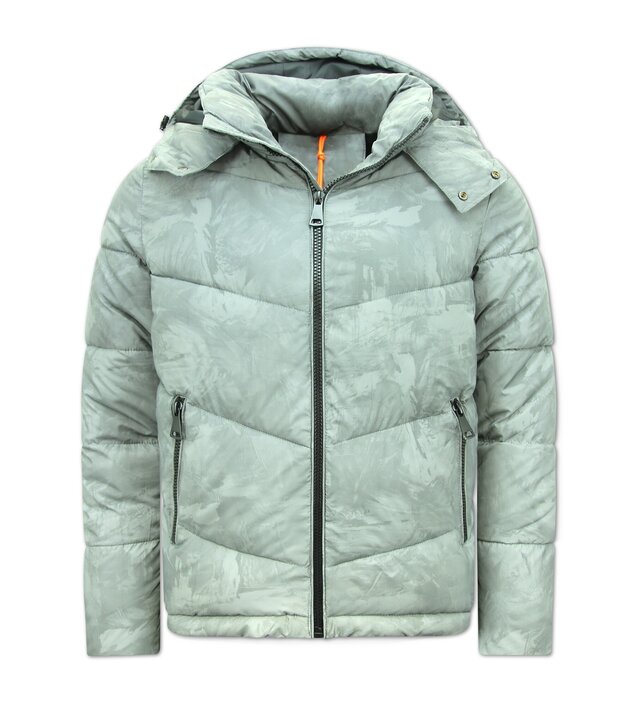 Enos Reflector Grey Pufferjacke Männer mit Kapuze