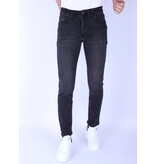 True Rise Neat Regular Fit Herren Stretch Jeans - DP53 - Schwarz