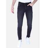 True Rise Neat Regular Fit Herren Stretch Jeans - DP53 - Schwarz