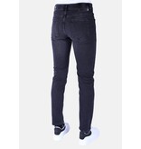 True Rise Neat Regular Fit Herren Stretch Jeans - DP53 - Schwarz