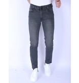 True Rise Herren Super Stretch Denim Regular Fit - DP55 - Grau/Grün