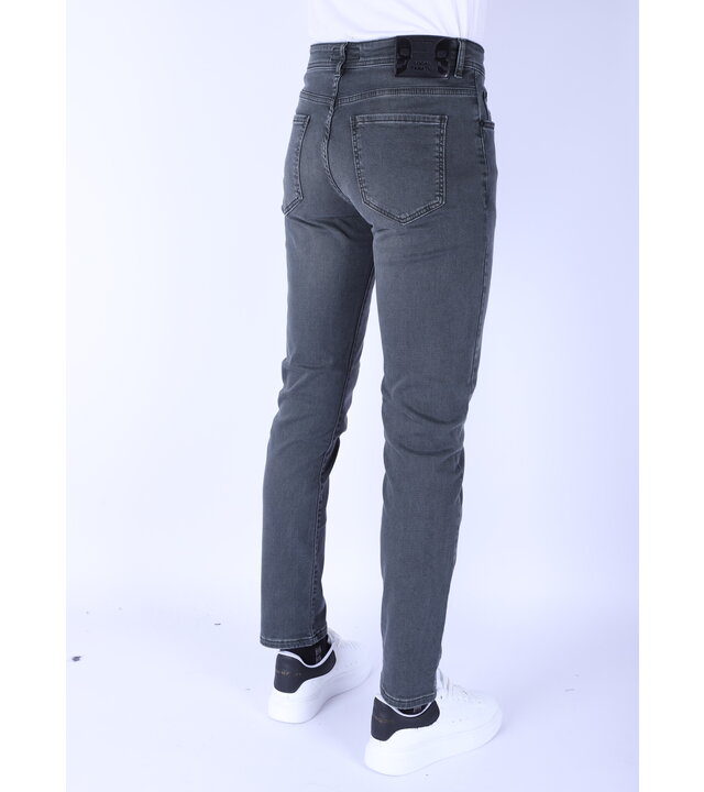 True Rise Herren Super Stretch Denim Regular Fit - DP55 - Grau/Grün