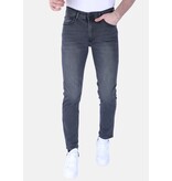 True Rise Herren Super Stretch Denim Regular Fit - DP55 - Grau/Grün