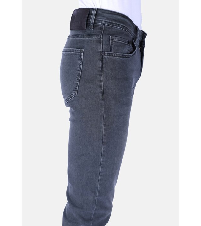 True Rise Herren Super Stretch Denim Regular Fit - DP55 - Grau/Grün