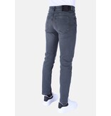 True Rise Herren Super Stretch Denim Regular Fit - DP55 - Grau/Grün