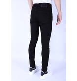 Local Fanatic Herren Neat Jeans Slim-Fit mit Stretch -1091- Schwarz