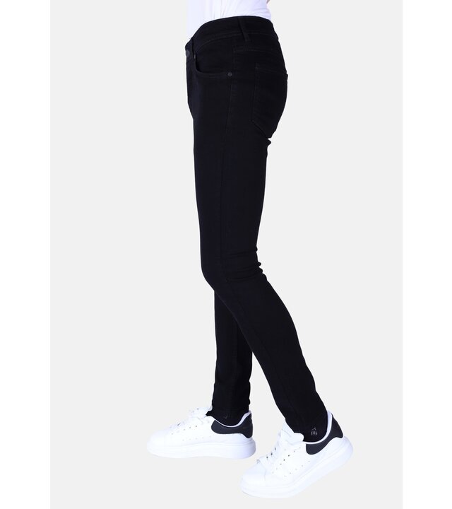 Local Fanatic Herren Neat Jeans Slim-Fit mit Stretch -1091- Schwarz