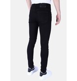 Local Fanatic Herren Neat Jeans Slim-Fit mit Stretch -1091- Schwarz