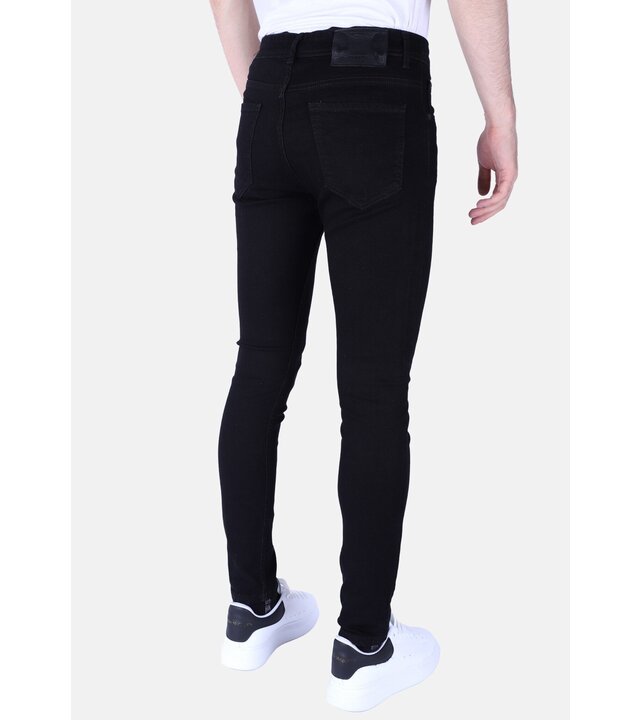 Local Fanatic Herren Neat Jeans Slim-Fit mit Stretch -1091- Schwarz