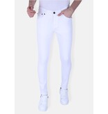 Local Fanatic Neat White Herren Jeans Slim Fit Stretch -1089 - Weiß