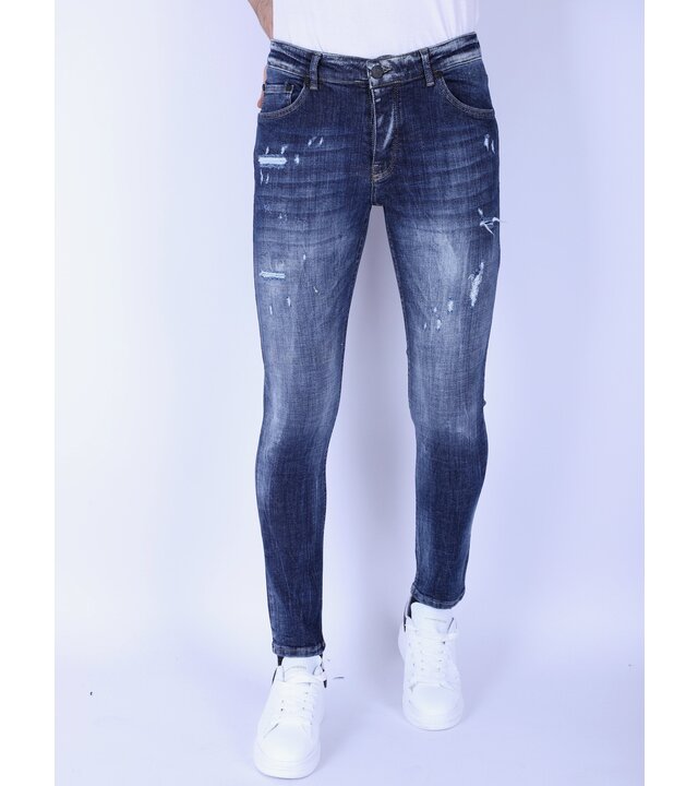 Local Fanatic Denim Blue Stone Washed Jeans Slim Fit -1103 - Blau