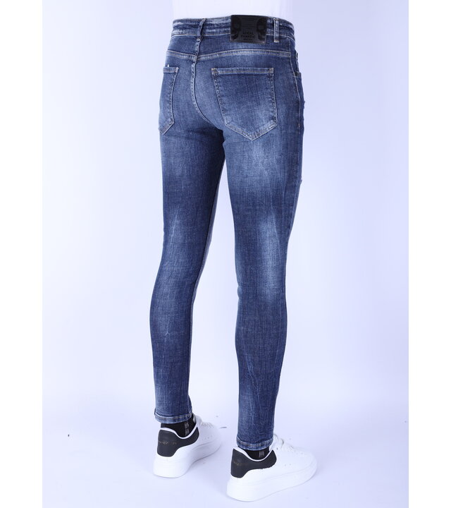 Local Fanatic Denim Blue Stone Washed Jeans Slim Fit -1103 - Blau
