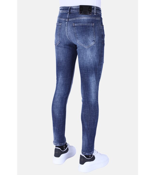 Local Fanatic Denim Blue Stone Washed Jeans Slim Fit -1103 - Blau