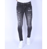 Local Fanatic Herrenjeans mit Rissen Slim Fit -1099 - Grau