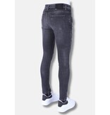 Local Fanatic Herrenjeans mit Rissen Slim Fit -1099 - Grau