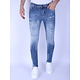 Stonewashed Slim Fit Herrenjeans mit Stretch -1098 - Blau
