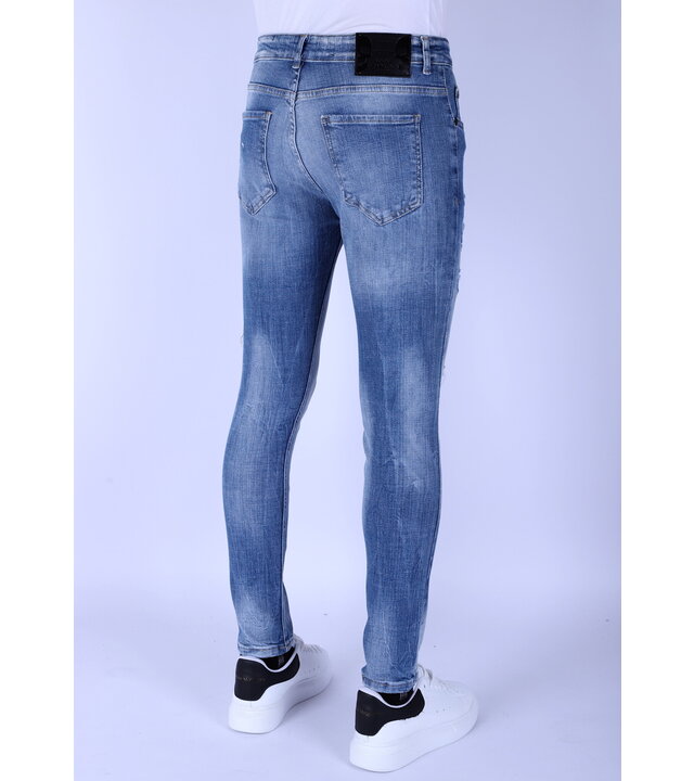 Local Fanatic Stonewashed Slim Fit Herrenjeans mit Stretch -1098 - Blau