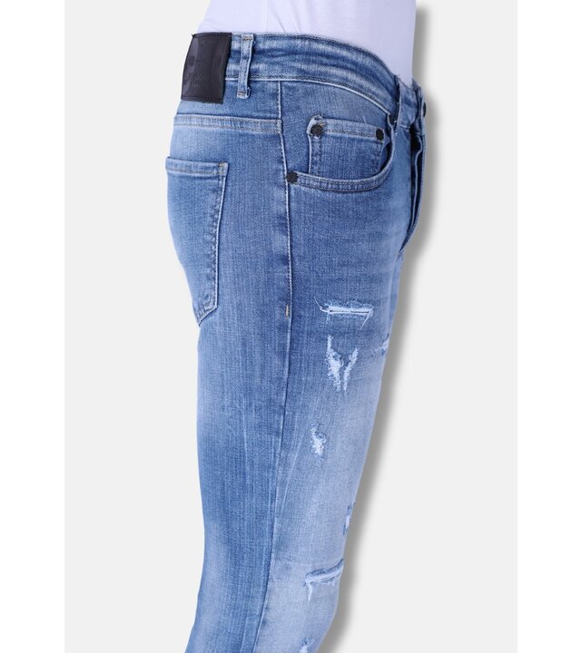 Local Fanatic Stonewashed Slim Fit Herrenjeans mit Stretch -1098 - Blau