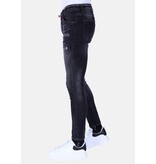 Local Fanatic Stonewash Herrenjeans Slim Fit mit Rissen - 1096 - Grau