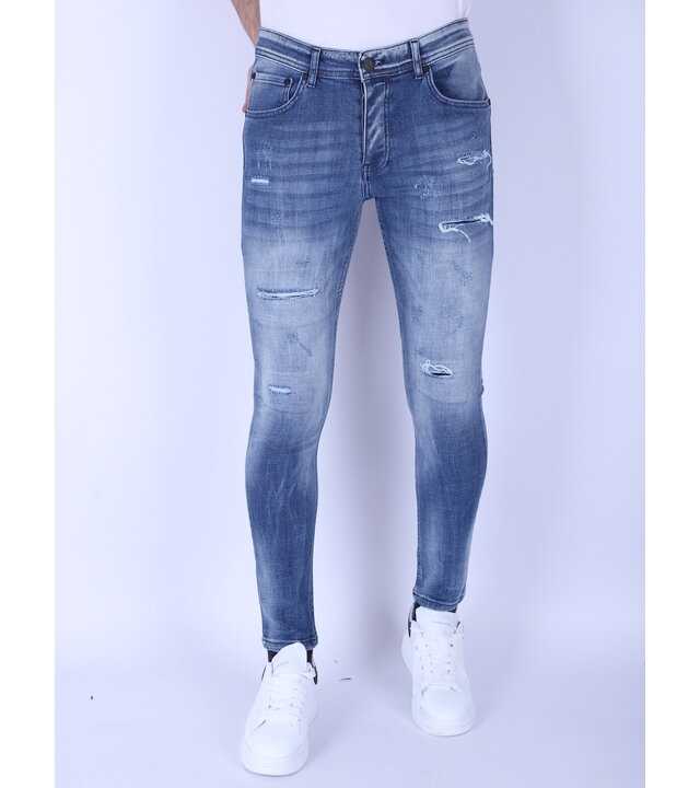 Local Fanatic Herrenjeans Slim Fit mit Rissen - 1095 - Blau