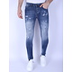 Herren Denim Jeans Slim Fit mit gebleichter Waschung - 1094 - Blau