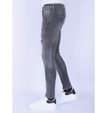 Local Fanatic Stonewashed Slim-fit Herrenjeans mit Stretch - 1093 - Grau