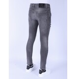 Local Fanatic Stonewashed Slim-fit Herrenjeans mit Stretch - 1093 - Grau
