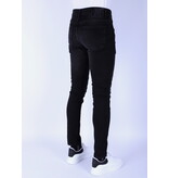 Local Fanatic Slim-Fit-Jeans für Herren mit Stretch und Löchern – 1106 – Schwarz