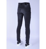 Local Fanatic Ripped Jeans für Männer Slim Fit mit Stretch - 1104 - Schwarz