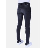 Local Fanatic Ripped Jeans für Männer Slim Fit mit Stretch - 1104 - Schwarz