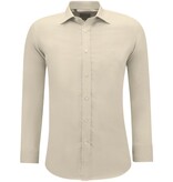 Gentile Bellini Trendy Oxford Bluse Herren Erwachsene Slim Fit - Hellbraun